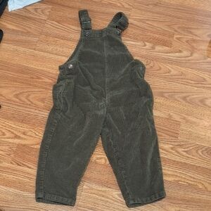 Green Corduroy Overalls with Adjustable Straps